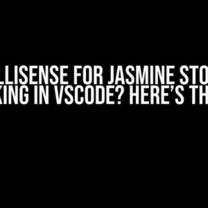 IntelliSense for Jasmine Stopped Working in VSCode? Here’s the Fix!